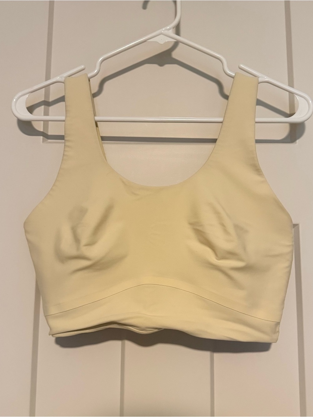 Yellow Scoop Neck Sports Bra